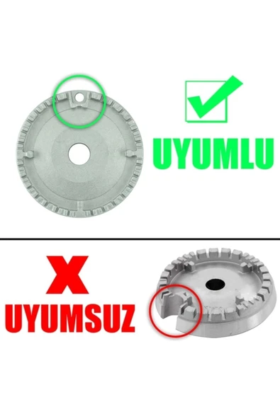 Ermiya Arçelik Vestel Simfer Silverline Termikel Teka Kumtel Uyumlu Ankastre Ocak Bek Takımı - Resim 2