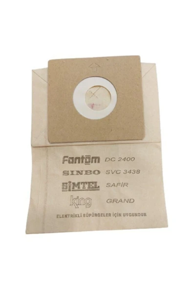 Fantom Sinbo Simtel King Uyumlu Elektrikli Süpürge Torbası ürün görseli 1