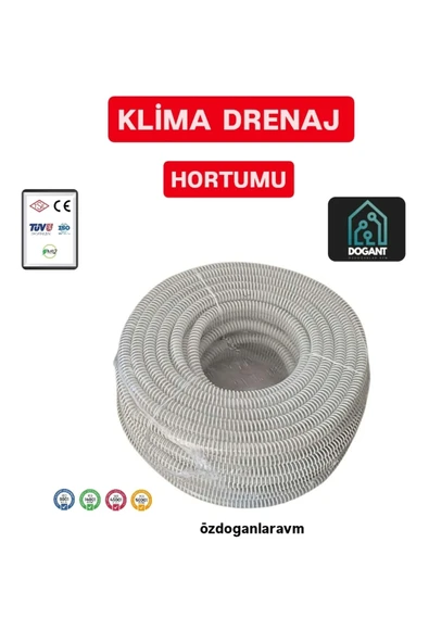 Universal Klima Su Tahliye Hortumu 10 Metre Drenaj Hortum 5/8 Ve Hortum Birleştirme Aparatı ürün görseli 1