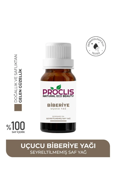 PROCLİS %100 Doğal Biberiye Yağı - Saf Biberiye Uçucu Yağı 10ml Sprey Başlıklı