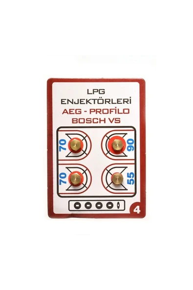 Ermiya Lpg Ocak Memesi Enjektör 4lü Set Bütün Markalara Uyumlu Lpg Tüp ürün görseli 1