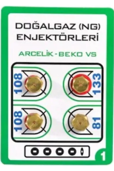 Haydi Doğalgaz Ocak Memesi Enjektör Takımı 9 Lik ürün görseli 1