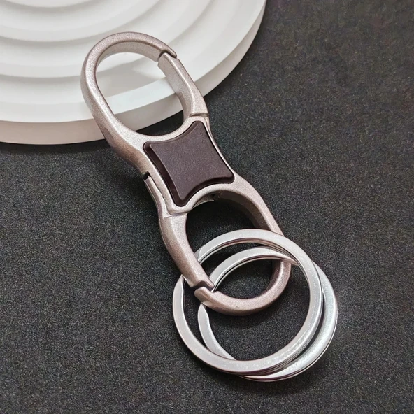 Çinko Alaşım Anahtarlık Çift Yüzük Tasarımlı Erkek ve Kadınlar İçin