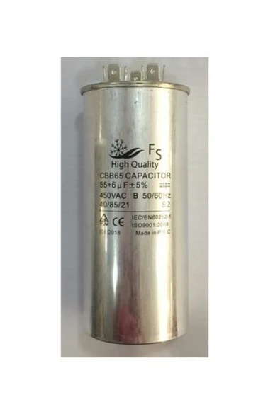 Universal Klima Kondansatör 55+6 Uf ürün görseli 1