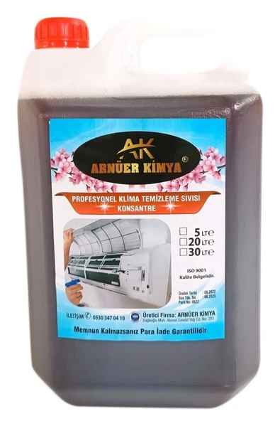 ARNÜER Klima Temizleme Sıvı Konsatre 5 Lt - Resim 4