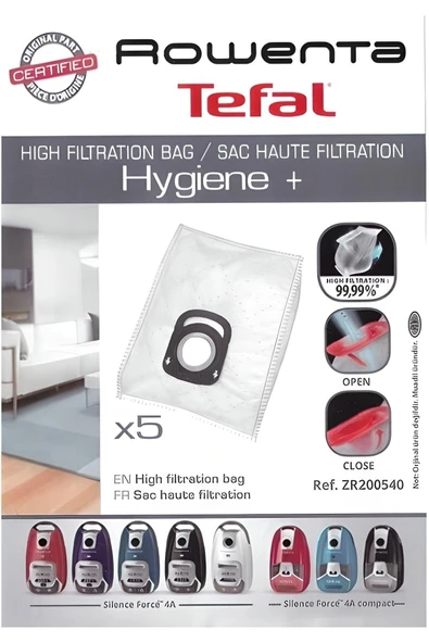 Ermiya Rowenta Hygiene+ Toz Torbası(bir Pakette 5 Adet) - 1