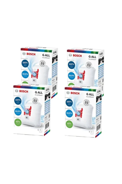 Ermiya 2 Kutu 8 Ad Bosch Type G Elektrikli Süpürge Toz Torbası G Tipi+1 Ad Performer Motor Koruma Filtresi - 1