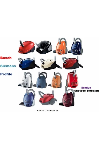 Ermiya Bosch Elektrik Süpürgesi Toz Torbası BBZ41FG 5 Ad Yeni Kutu Performer Motor Koruma Filtresi - Resim 2