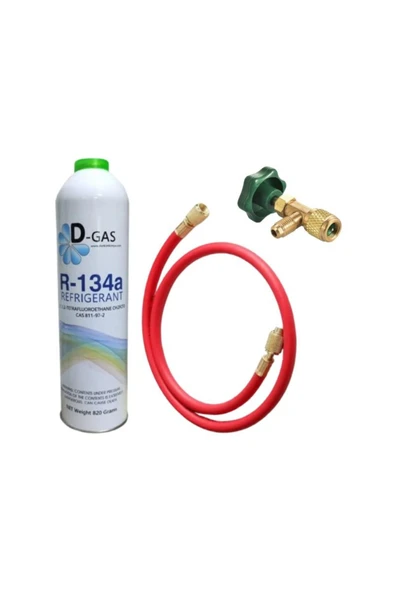 Universal Araç Klima Soğutucu R134a Gaz Verme Seti Gaz - Vana - Hortum - 1