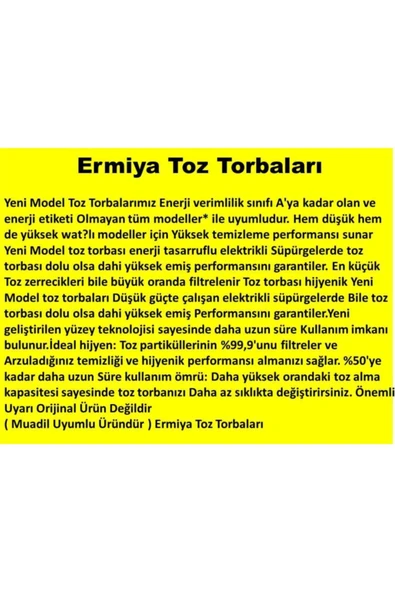 Dogant Sinbo Svc 3449 Uyumlu Elektirikli Süpürge 25 Adet Kağıt Toz Torbası 4 lt - 3