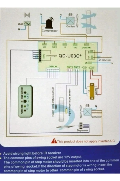Artiko Klima Kumanda Kartı Üniversal Qd-u03c ürün görseli 1