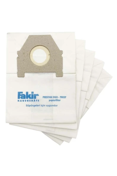 Ermiya 25 Adet Fakir Prestige Duo Süpürge Kağıt Toz Torbası+Performer Motor Koruma Filtresi ürün görseli 1