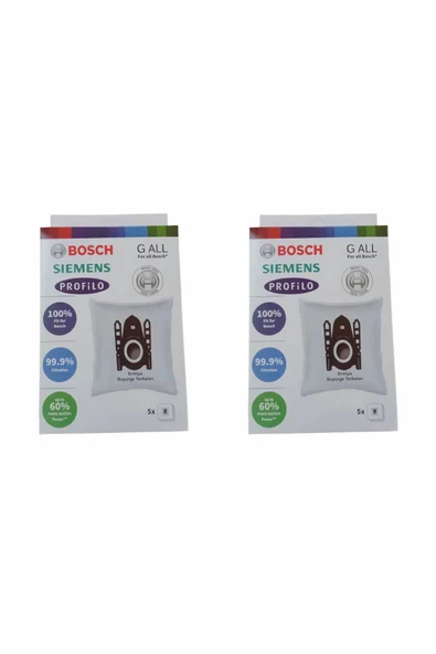 Ermiya B O S C H Type G All Elektrikli Süpürge Toz Torbası G All Tipi - 15 Adet S iemens Profilo ürün görseli 1