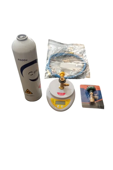 Ermiya Soğutucu R600a Gaz Verme Seti Gaz - Vana - Hortum - Terazili Tüp Destek Ünitesi ürün görseli 1