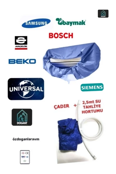 Ermiya 9000 /12000/18000 Btü Branda / Klima Temizleme Kimyasal 5 Lt Sıvısı /Eldiven/3 Metre Hortum / Pompa - Resim 3