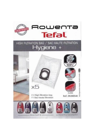 Ermiya Rowenta Hygiene+ Toz Torbası(Bir pakette 5 adet) ürün görseli