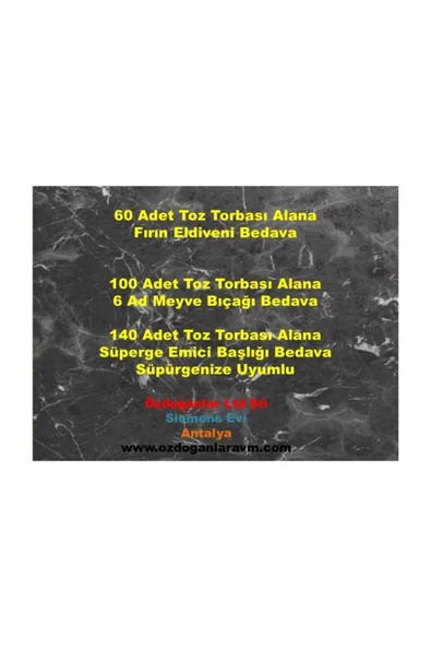 Arçelik Rowenta Ro6441 Elektrikli Süpürge 30 Ad Bez Kumaş Toz Torbası - 2