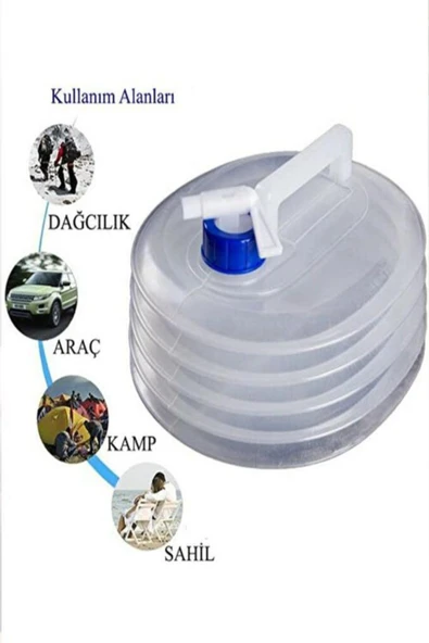 easyso Katlanabilir Akordiyon Su Bidonu 10 Litre Çok Amaçlı Kamp/ Piknik Için Uygun ürün görseli