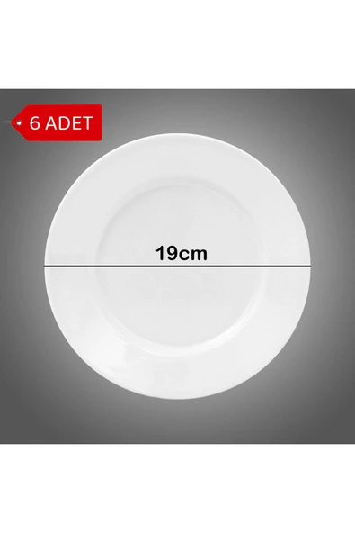 Avangart Mutfak 6 ADET - 19cm İnce Kırılmaya dayanıklı Melamin Tatlı, Pasta, Börek, Pilav, Servis Tabağı, Lokanta ürün görseli 1