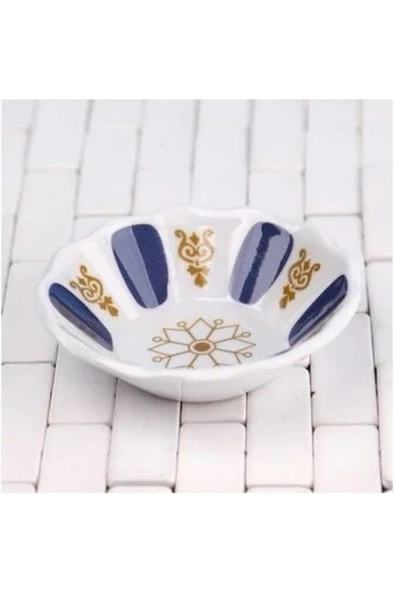 Güler Melamin Çay Tabağı Mavi 12 Adet