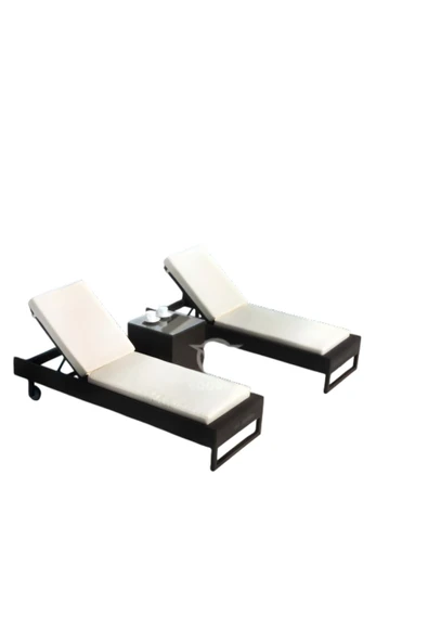 Ermiya 2 Ad Topak Adası Şezlong Minderi 180*55*5 Cm Yıkanır Silinir Fermuarlı ürün görseli 1