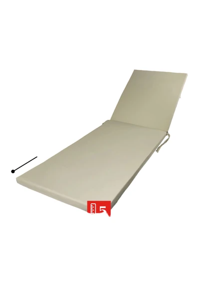 Ermiya 2 Ad Devecitaşı Adası Şezlong Minderi  Fermuarlı  Yıkanabilir Sıvı Gecirmez Krem 180*55*5 Cm ürün görseli 1