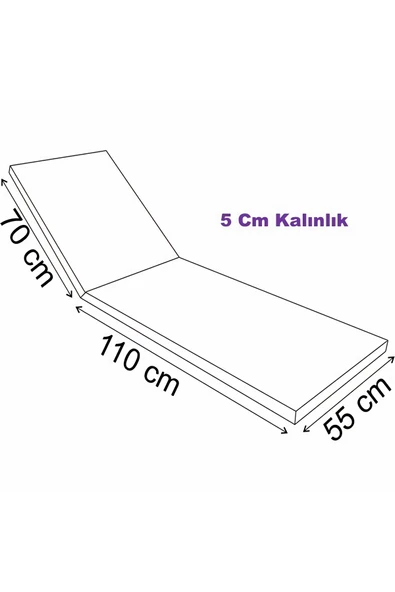 Ermiya 2 Ad Lhotse Dağı Süngersiz Şelong Minderi Kılıfı 180*55*5 Cm Fermuarlı Yıkanır Silinir - 2
