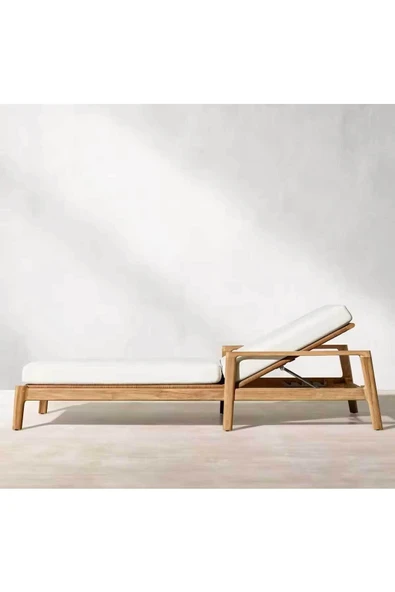 teknotrust Hasır Lüks Katlanır Şezlong Minder Pratik Şezlong Minderi Yıkanabilir Sıvı Gecirmez Beyaz 2 Yıl ürün görseli 1