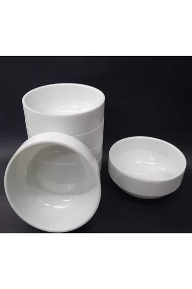 Ermiya Lokanta Ev Tipi Geniş Kenarlı 12 Adet Melamin Çorba Kasesi 12x5cm Tas Yoğurt,komposto ürün görseli 1