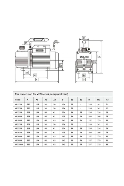 VALUE Ve 125n Vakum Pompası - Resim 2