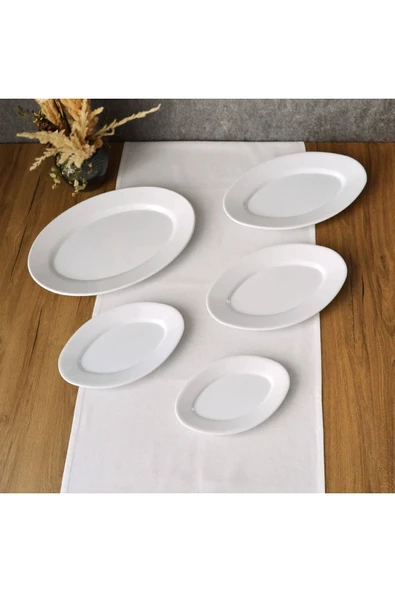 Ermiya 6 Adet Termostar Enternasyonel Kırılmaz Melamin Arya Kayık Tabak (26 Cm X 16 Cm) ürün görseli 1