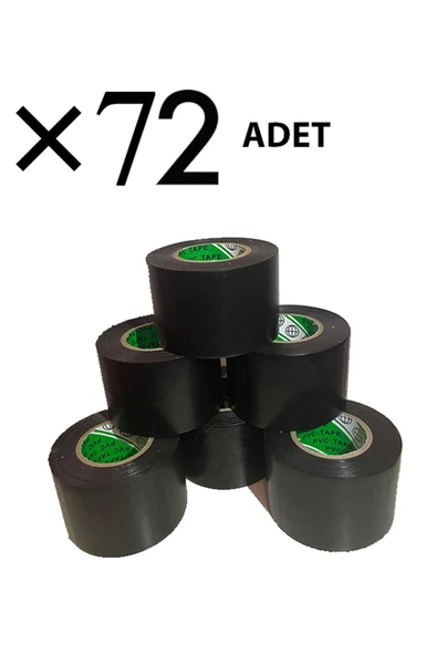 Globus Pvc Geniş Izole Bant 50 mm X 25 mt Siyah 72 Adet
