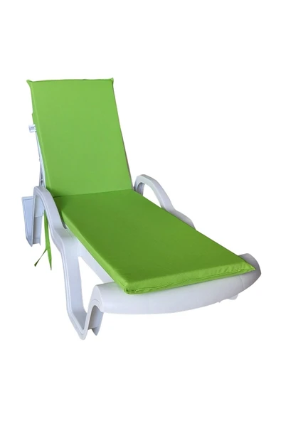 Ermiya 2 Adet Şezlong Minderi Su Geçirmez Fermuarlı -fıstık Yeşil 180*55*5 Cm Yıkanır Silinir Fermuarlı ürün görseli 1