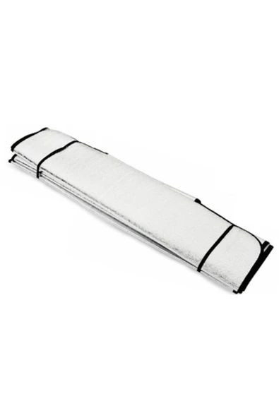 Trendy Shop Ermiya 120*65 Araba Ön Cam Güneşliği Balonlu Metalize Parlak Alüminyum Katlanabilir Oto Güneşlik - Resim 2