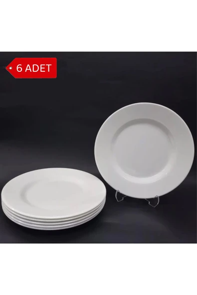 Avangart Mutfak 6 ADET - 19cm İnce Kırılmaya dayanıklı Melamin Tatlı, Pasta, Börek, Pilav, Servis Tabağı, Lokanta - 2