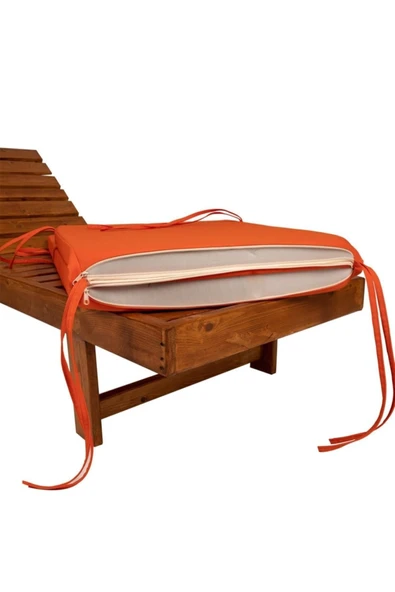 Ermiya (SÜNGERSİZ) Ak Dağı Fermuarlı Şezlong Minderi Kılıfı 180*55*5 Cm Yıkanır Silinir Fermuarlı - Resim 2