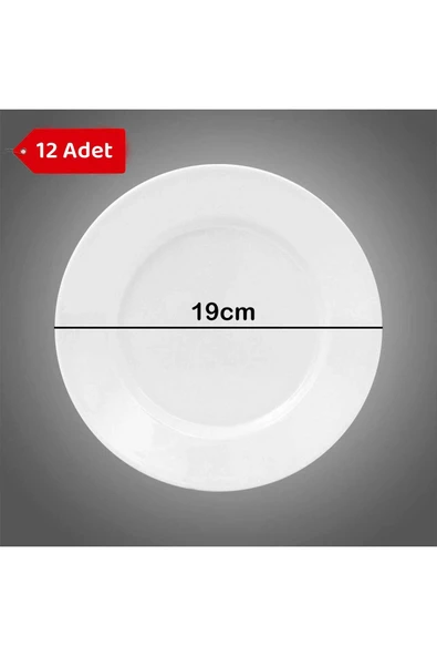 Avangart Mutfak 12 ADET - 19cm İnce Kırılmaya dayanıklı Melamin Tatlı, Pasta, Börek, Pilav, Servis Tabağı, Lokanta ürün görseli