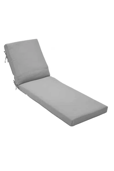 Ermiya 2 Adet Şezlong Minderi Katlanır Şezlong Minder Pratik Yıkanabilir Sıvı Gecirmez Gri 55x180cmx5cm ürün görseli 1