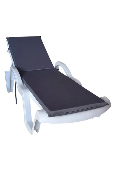 Ermiya Mimoza Koyu 2 Adet Şezlong Minderi 180*55*5 Cm Yıkanır Silinir Fermuarlı - Resim 2