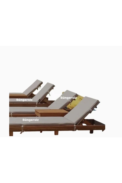 Ermiya 4 Adet Süngersiz Kınalıada Şezlong Minderi Kıllıfı Fermuarlı 180*55*5 Cm Yıkanabilir Silinebilir ürün görseli 1