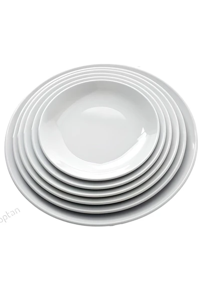 Ermiya 6 Ad Serving Slate Merid Arya Beyaz Melamin Servis Tabak Çeşitleri 19 Cm ürün görseli
