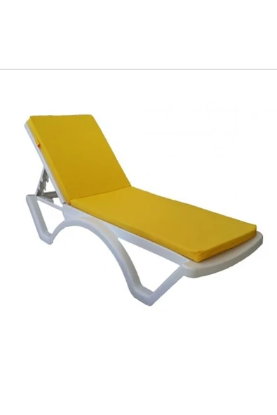 Ayça AVM Boş Şezlong Kılıfı 180x55 *5 Cm - Hardal Sarı (SÜNGERSİZ) Fermuarlı Yıkanır Silinir Arkası Kuşaklı ürün görseli 1