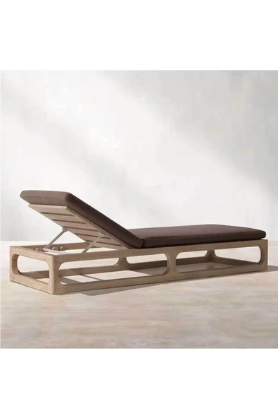 RevuBaby 1 Adet Şezlong Minderi Katlanır Şezlong Minder 180*55*5 Cm Yıkanabilir Sıvı Gecirmez Kahve - Resim 2