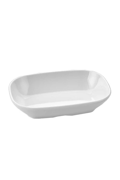 Ermiya 14 Cm Melamin Tabak, Lokanta Tarzı Meze Büyük Kayık Kare Çerezlik 6 Adet ürün görseli