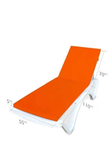 teknotrust Turuncu Boş Şezlong Kılıfı 180x55 - Turuncu (SÜNGERSİZ) Plastik ürün görseli 1