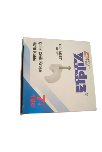 TOPALAKTİCARET Çelik Çivili Kroşe No: 7 1 Paket ( 100adet ) Klima Hortumu Kroşesi - Resim 7