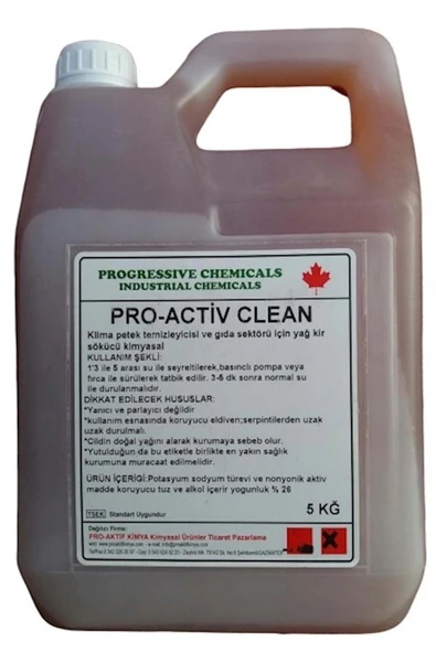 Pro Active Cleanner Klima Temizleme Kimyasalı 5 lt - 1