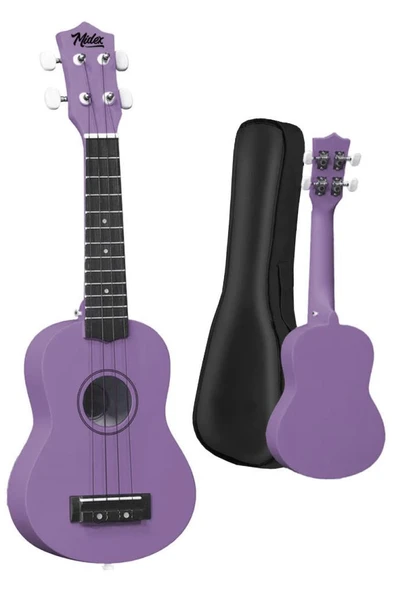 Midex UKX-901PRP Mor Soprano Ukulele (Askı Çanta Metod Pena) - Resim 2
