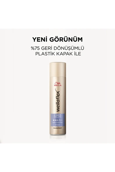 WELLA WELLAFLEX 2 DAYS VOLUME 2 GÜN BOYUNCA HACİM VEREN SAÇ SPREYİ EXTRA STRONG HOLD  75 ML - 4/5 HOLD - 6