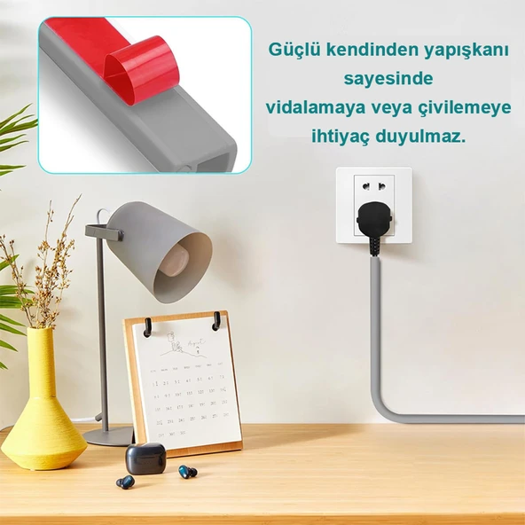 Greentech Esnek Kablo Kanalı Gri / GT-KK02 - 6